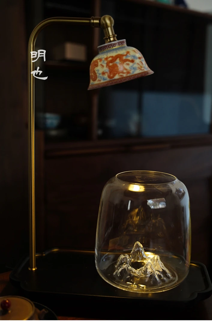 【明也茶器】陶瓷摆件台灯茶道家用