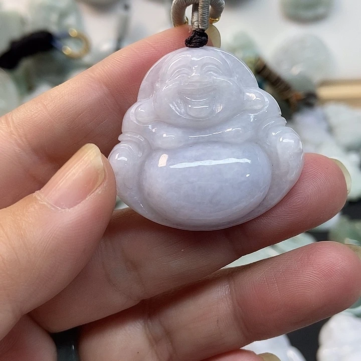 翡翠未镶嵌颈饰佛公