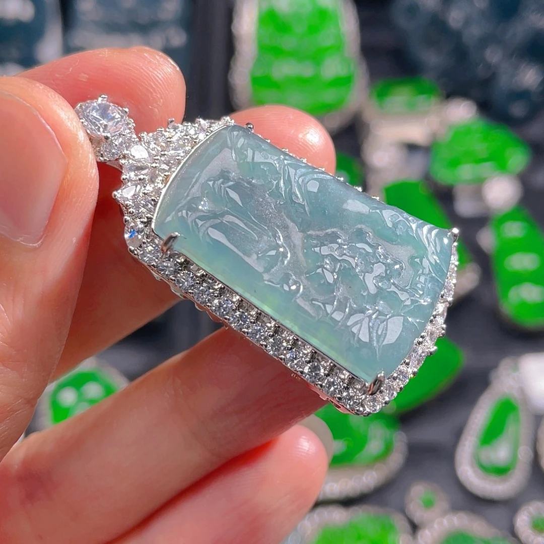 翡翠未镶嵌吊坠(不含链)