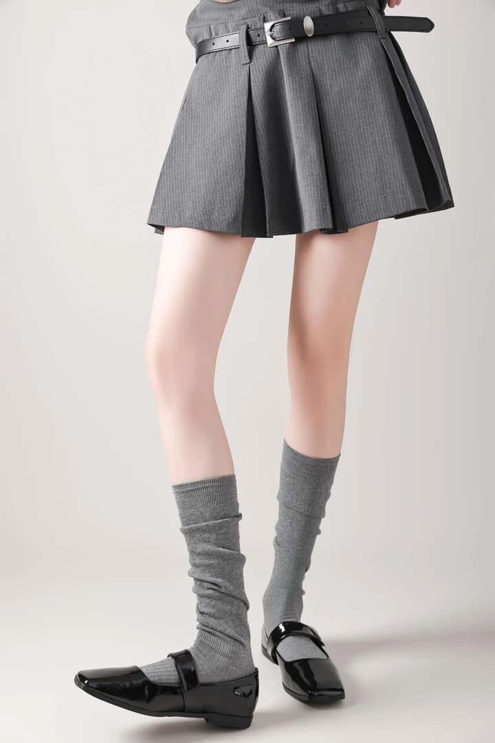 JAN18夏季薄款堆堆袜黑白浅灰深灰中筒无骨透气女袜百搭神器