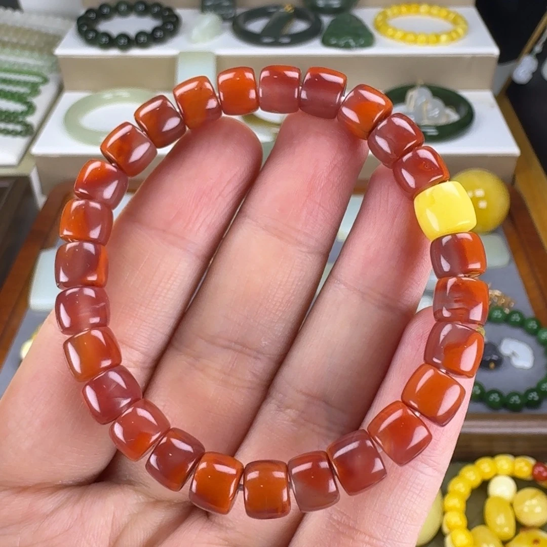 南红玛瑙未镶嵌手链天然南红手串