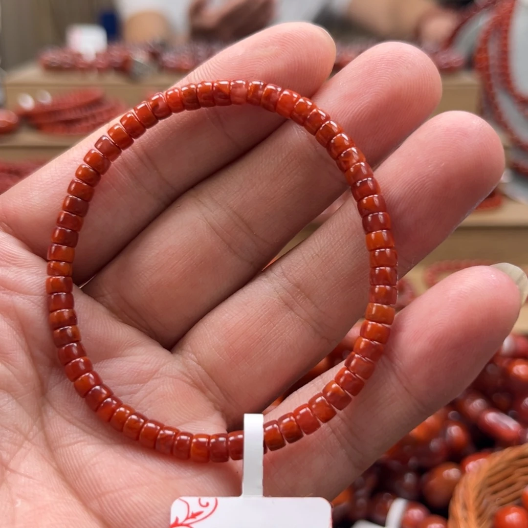 '***.南红玛瑙未镶嵌手链
