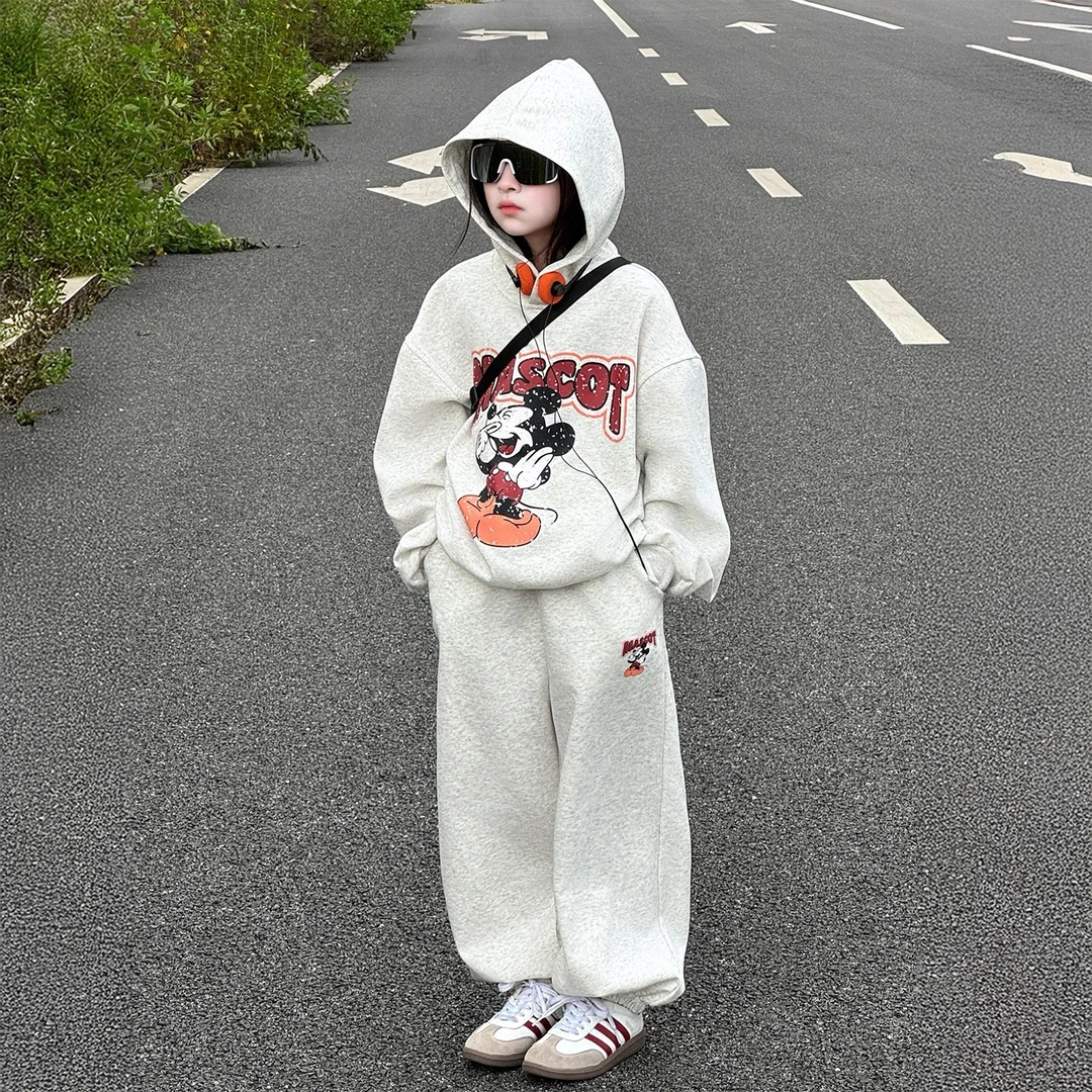 女童卫衣套装秋季2025新款女孩大童洋气时髦运动秋装儿童潮酷穿搭