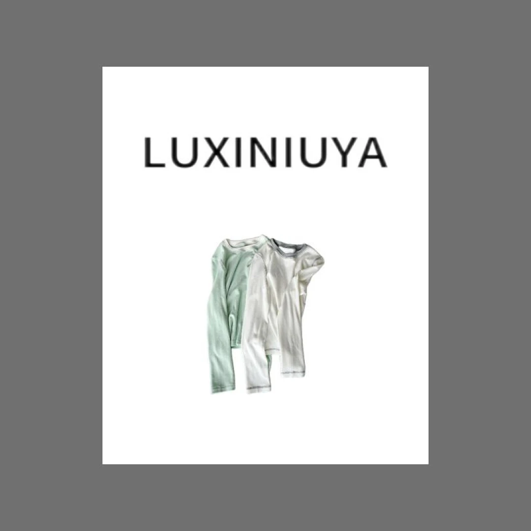 【LUXINIUYA】小土星T   撞色绣花长袖上衣 百搭时尚CX2167