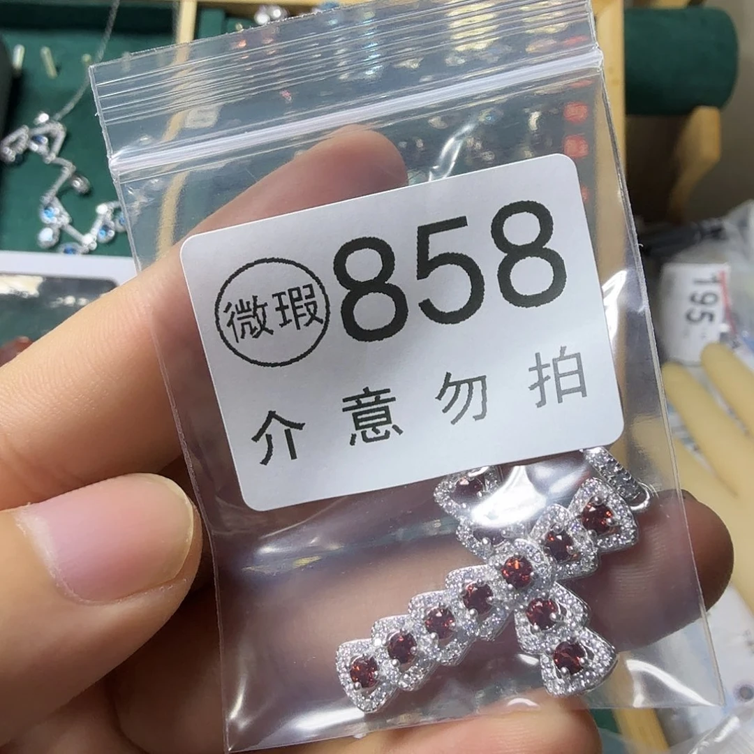 原***罪颈饰银S925镶嵌石榴石
