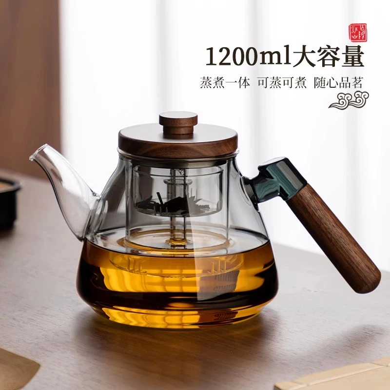 玻璃煮茶壶电陶炉2025新款煮茶器耐高温大容量烧水壶蒸煮养生茶具