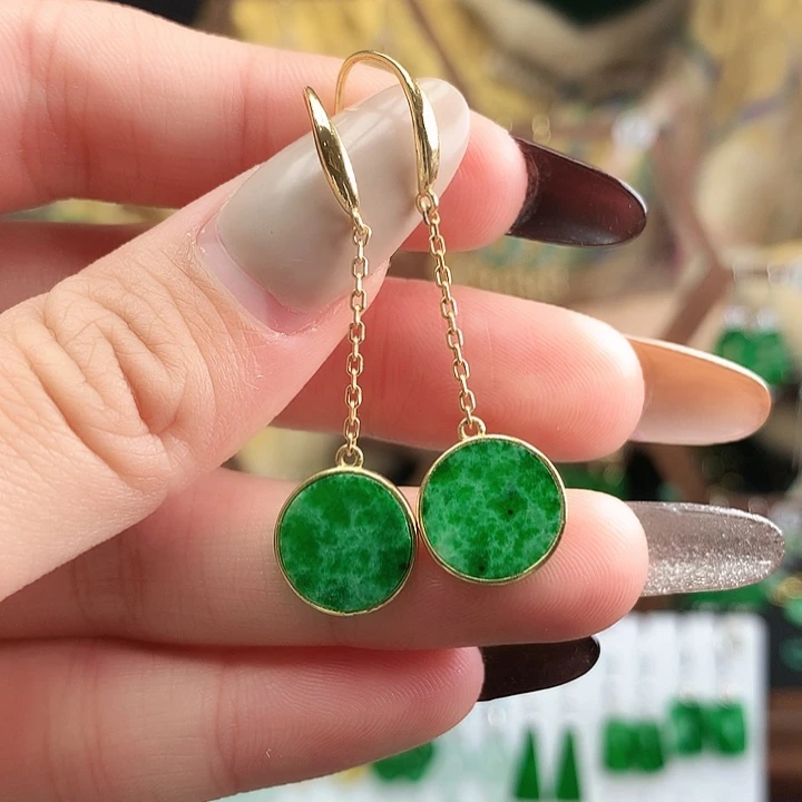 翡翠未镶嵌耳饰耳饰