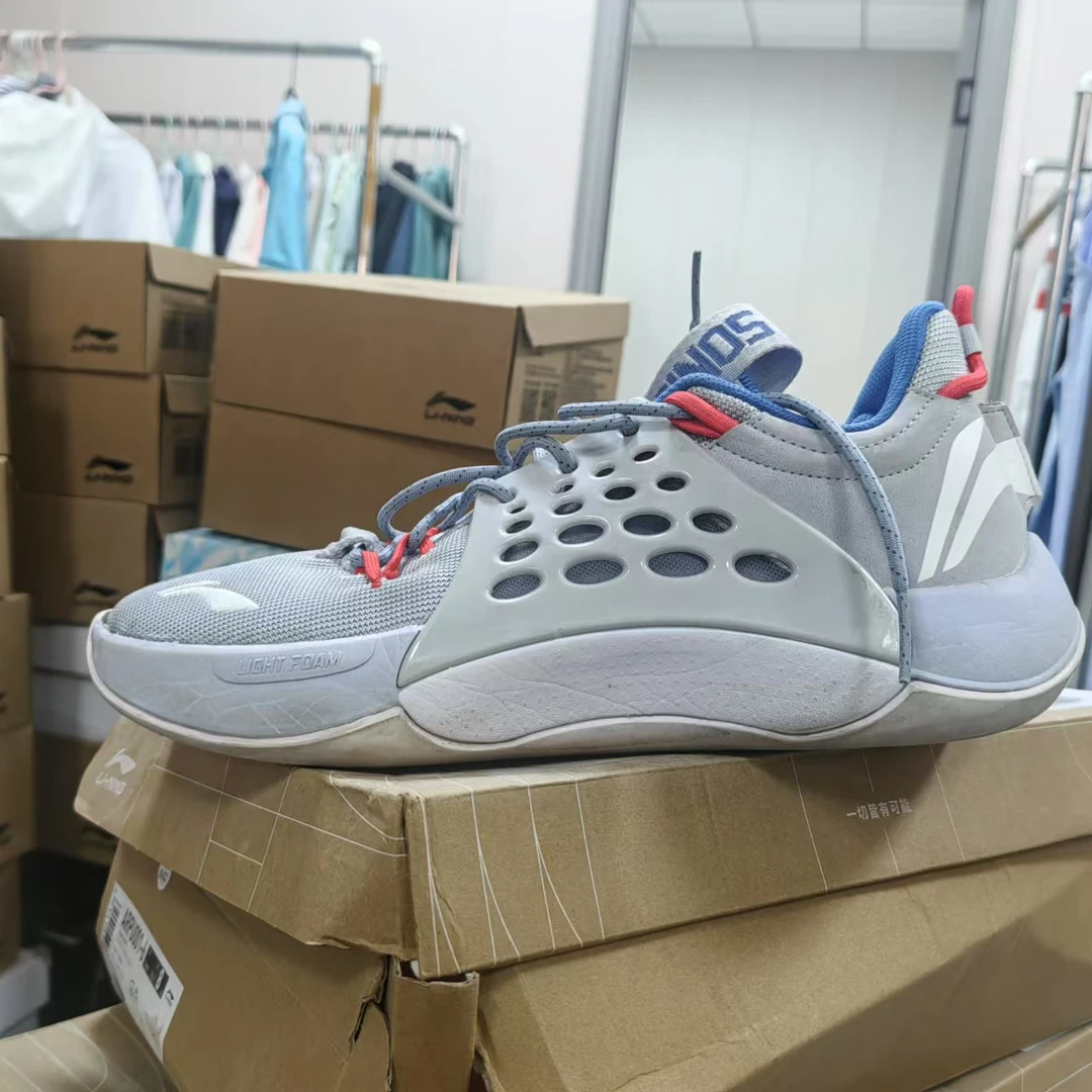 《B品以直播展示为准》（X159)左脚开胶 李宁低帮实战运动鞋男ABA