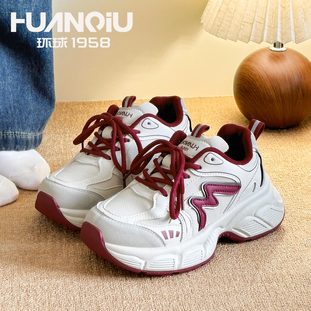 HUANQIU/环球老爹鞋女款2025爆款百搭学生运动跑步时尚百搭休闲鞋