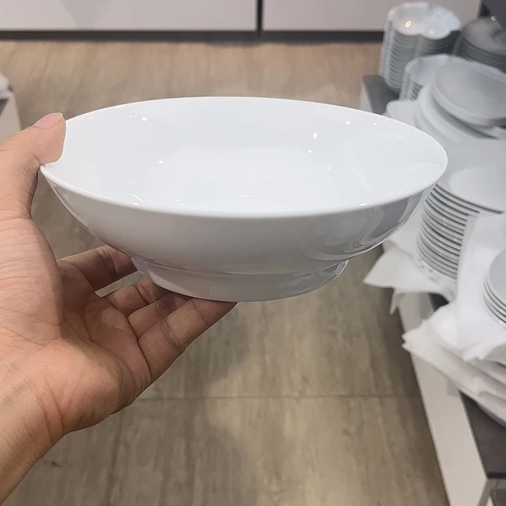 8寸白玉瓷深碗陶瓷的