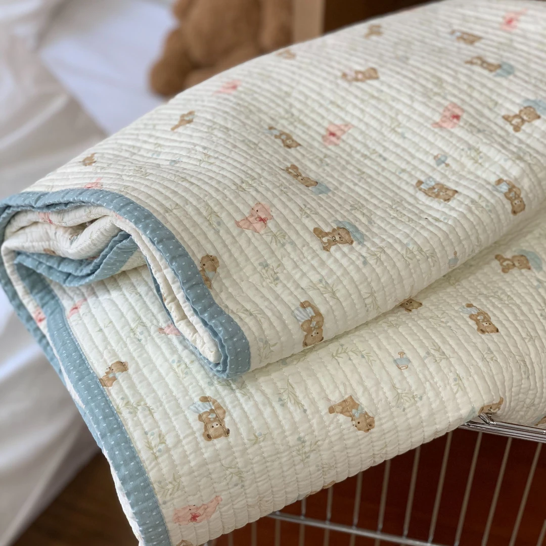 【MJ】碎花全棉床盖双面纯棉绗缝可机洗学生多功能床垫防滑床单