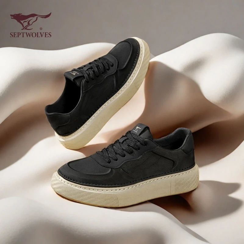 七匹狼男士时尚布鞋休闲百搭透气男鞋厚底帆布鞋潮流休闲潮鞋9977