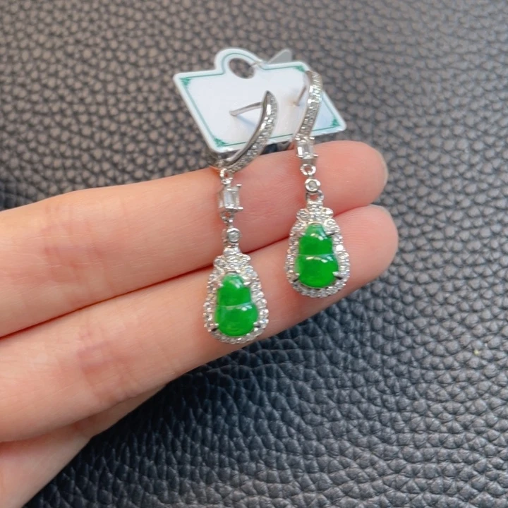 翡翠银S925镶嵌吊坠(不含链)