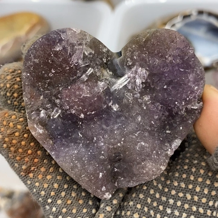 未镶嵌紫晶珠宝半成品