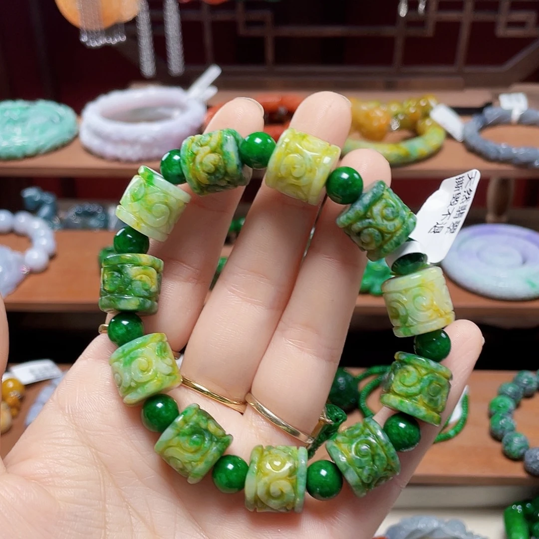 美****翡翠未镶嵌手链饰品