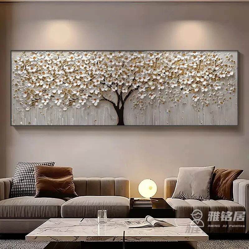 发财树2025新款客厅沙发背景墙装饰画大气轻奢高级画卧室床头挂画