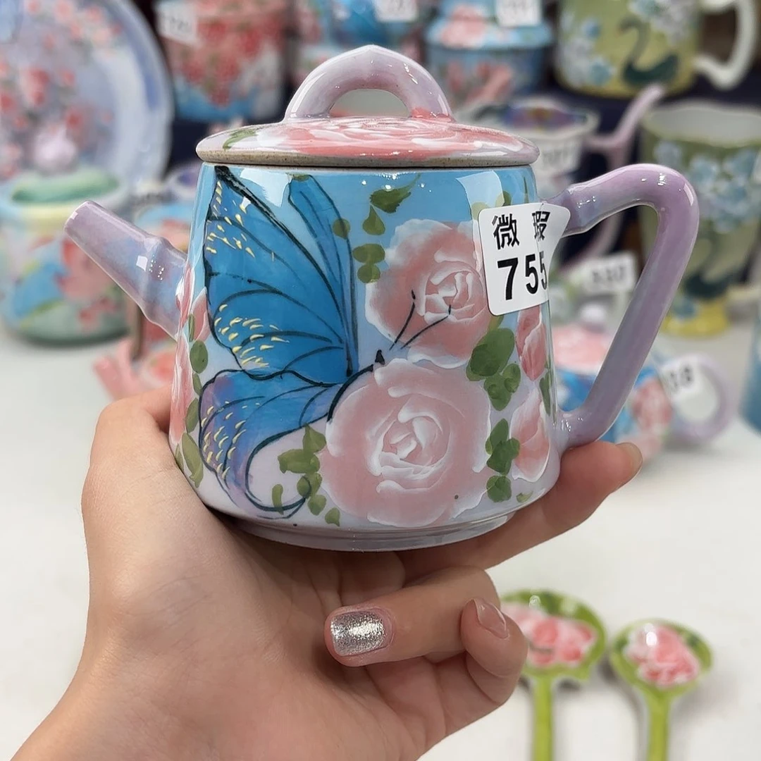 景德镇手绘高温釉下彩陶瓷茶具