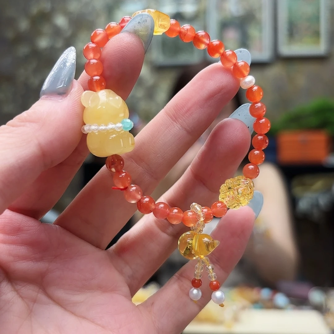 未镶嵌琥珀手链琥珀