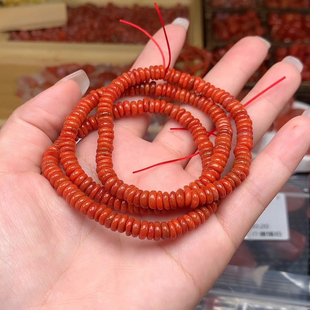 金***宝手链未镶嵌南红玛瑙多圈手串