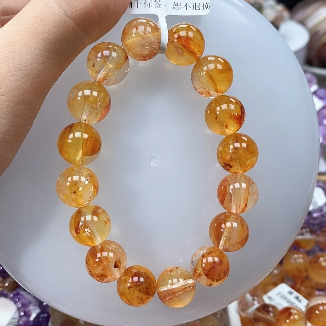 水晶手串未镶嵌黄