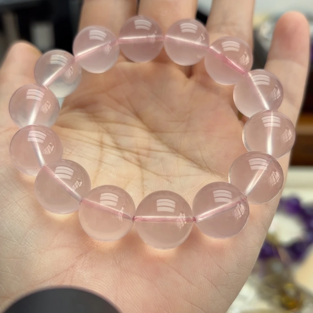 未镶嵌手链水晶冰菊粉