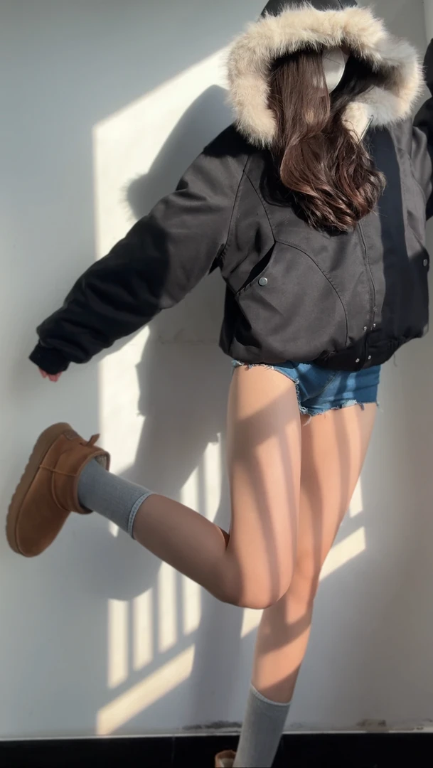 座山雕ios原图休闲毛绒连帽棉服宽松外套冬季加绒加厚