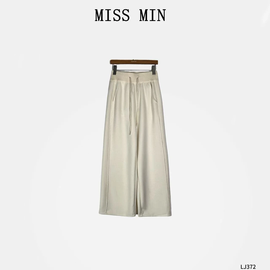 MISS MIN【云感自在】慵懒高级感清冷系柔软宽松阔腿裤休闲裤 LJ372