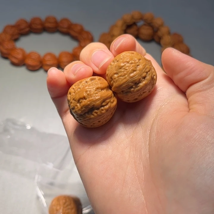 文玩核桃把件磨盘637