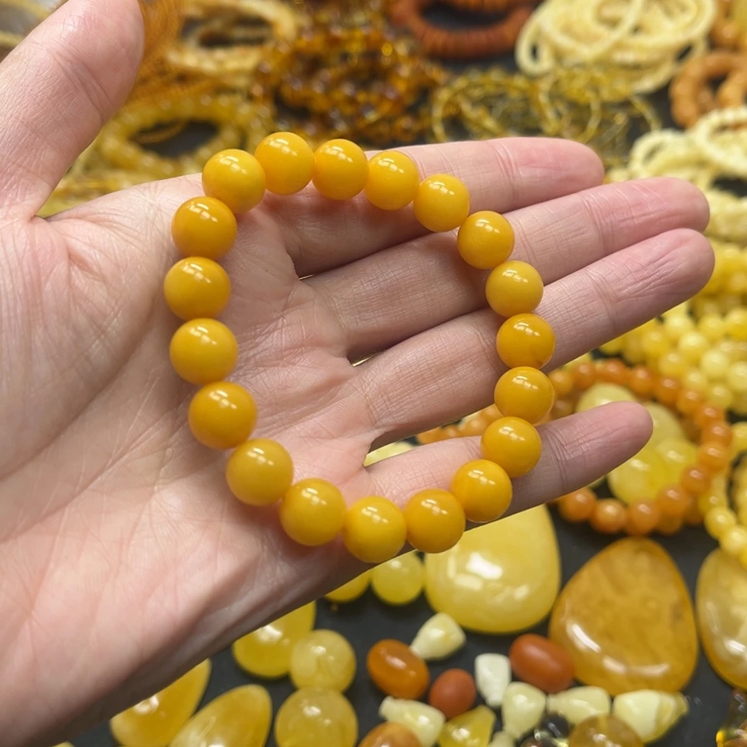 蜜蜡未镶嵌手串蜜蜡手串