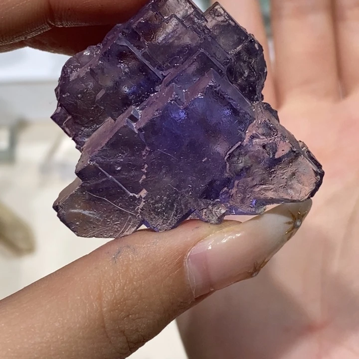 三***顺石材新疆矩阵蓝萤石透透透！