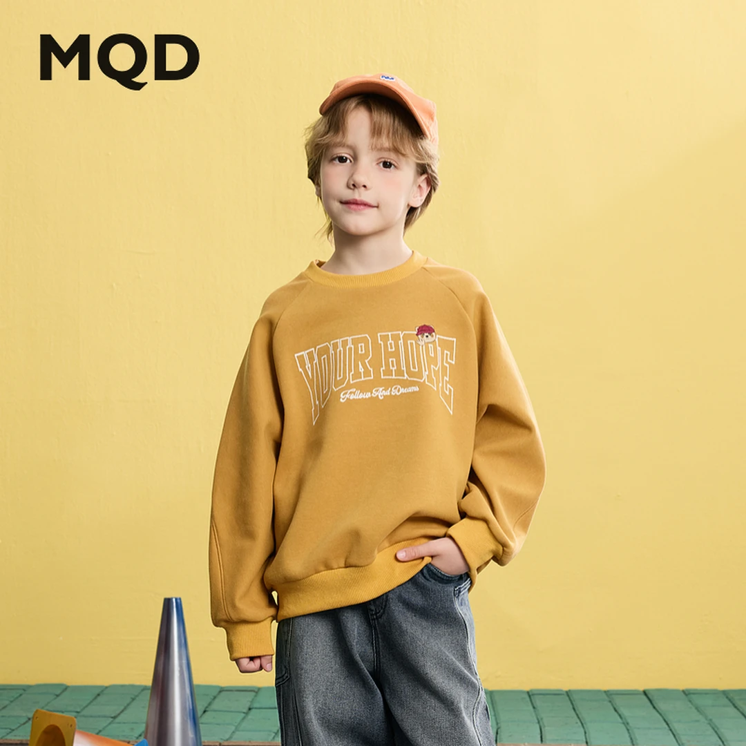 MQD童装儿童25春新款卡通学院风休闲运动中大童上衣卫衣9651W0606