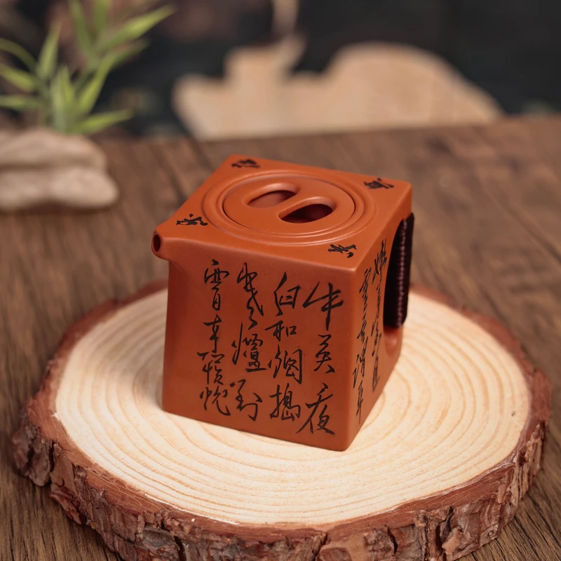 宜兴紫砂壶原矿朱泥阳羡四方名家手制茶壶茶具礼品证书齐全