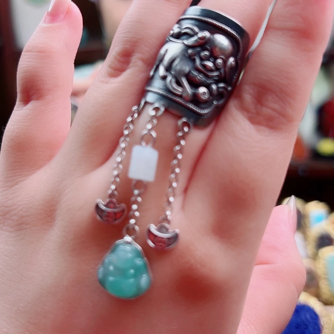 戒指/指环翡翠未镶嵌国风