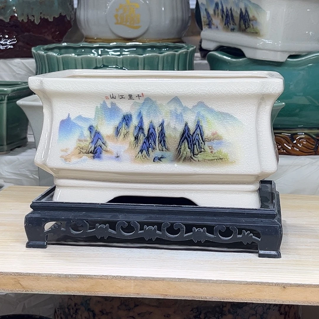 陶瓷绿植多肉微瑕花盆口径20*13*10.5