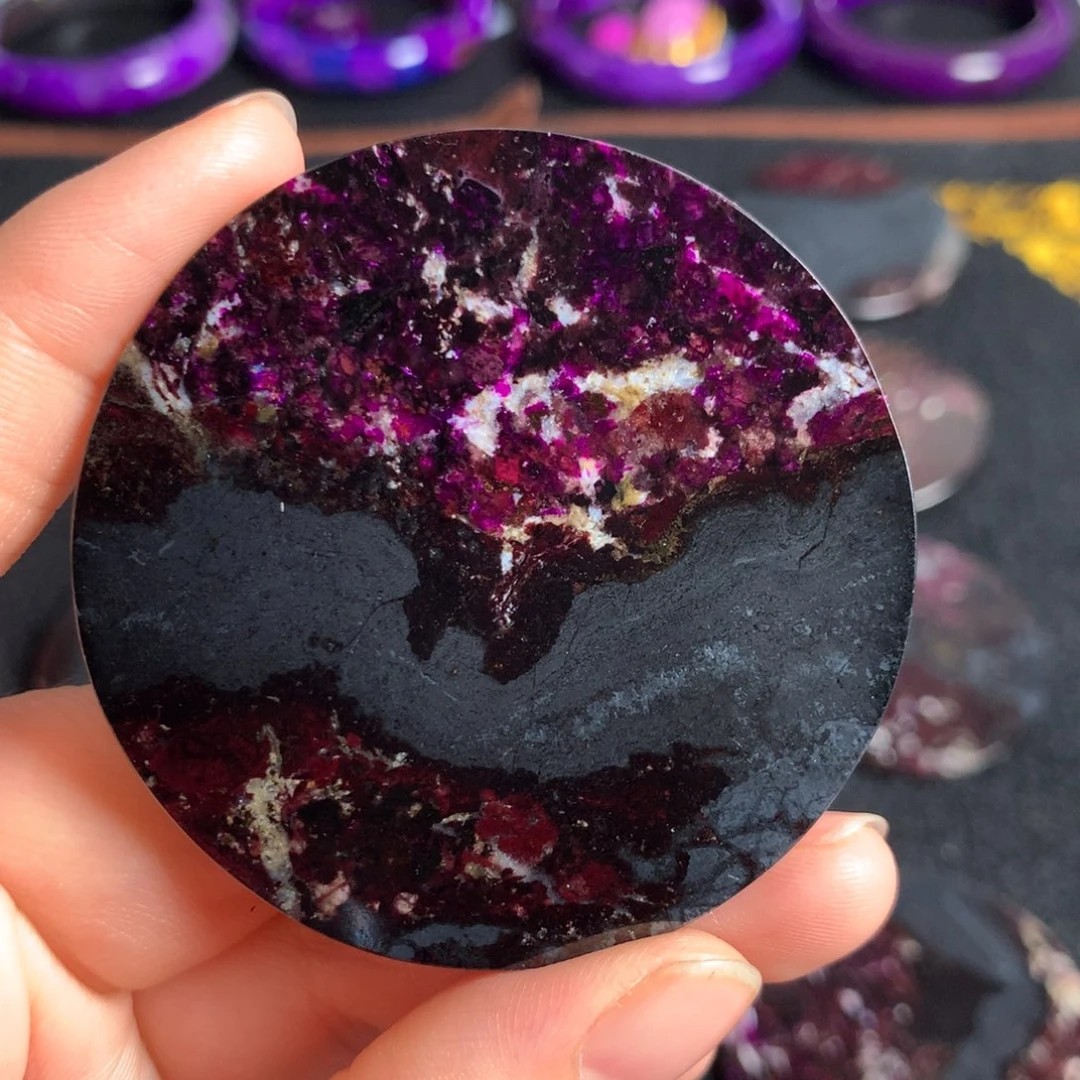 苏纪石（舒俱来）老桃红圆牌福利款不退换未镶嵌恭**财