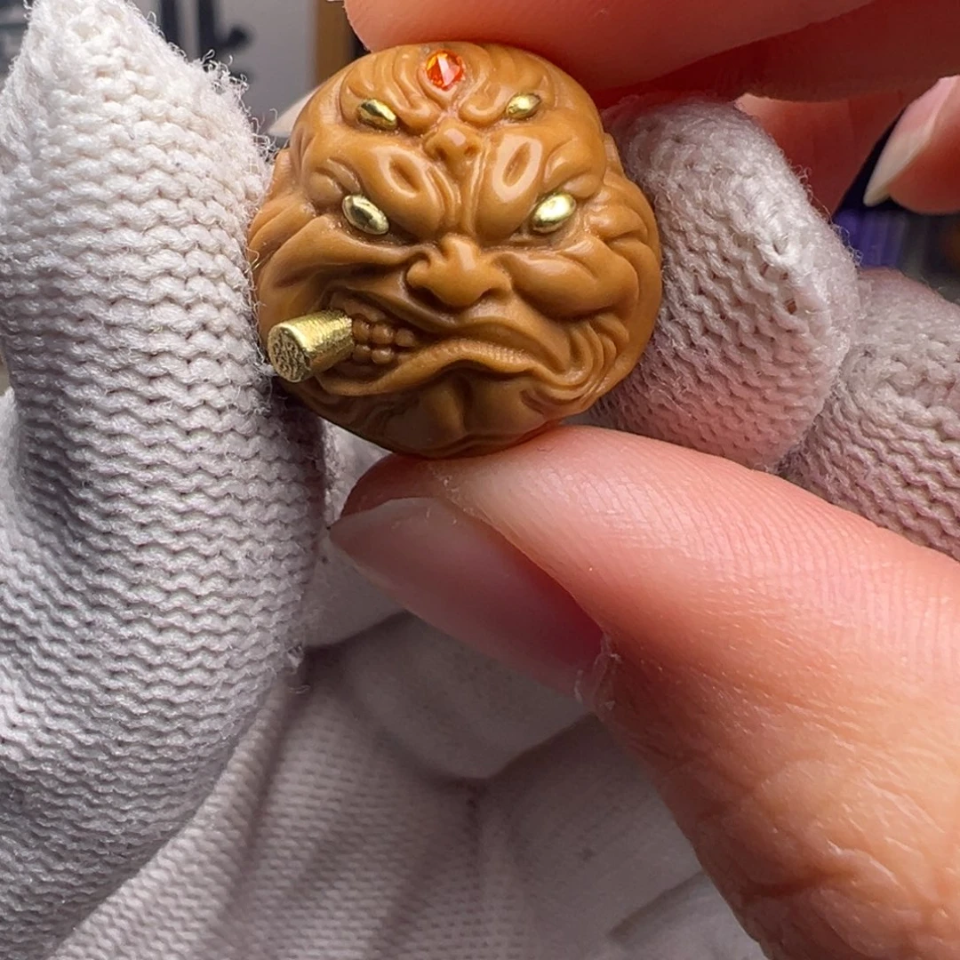 文玩核桃把件镶嵌款五目烟鬼18➕尺寸全品有正常封口线