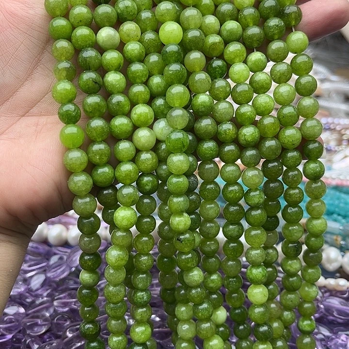 玛瑙/玉髓未镶嵌珠宝半成品2条8mm橄榄石