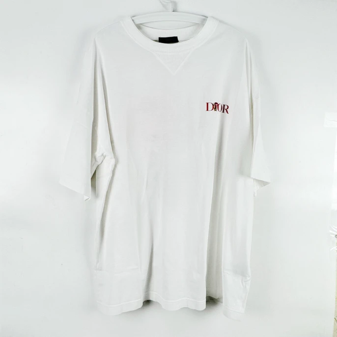 99新 DIOR/迪奥 M码 DIOR迪奥粉色刺绣玫瑰短袖 99新 sz0133