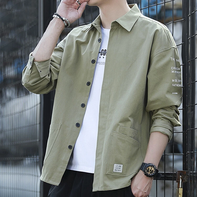 外套男士长袖休闲潮流工装韩版上衣男装百搭春秋季春季夹克男装20
