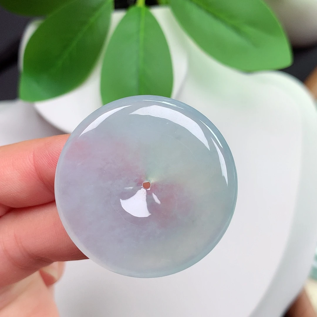 颈饰未镶嵌翡翠平安扣 35.6x5.4mm