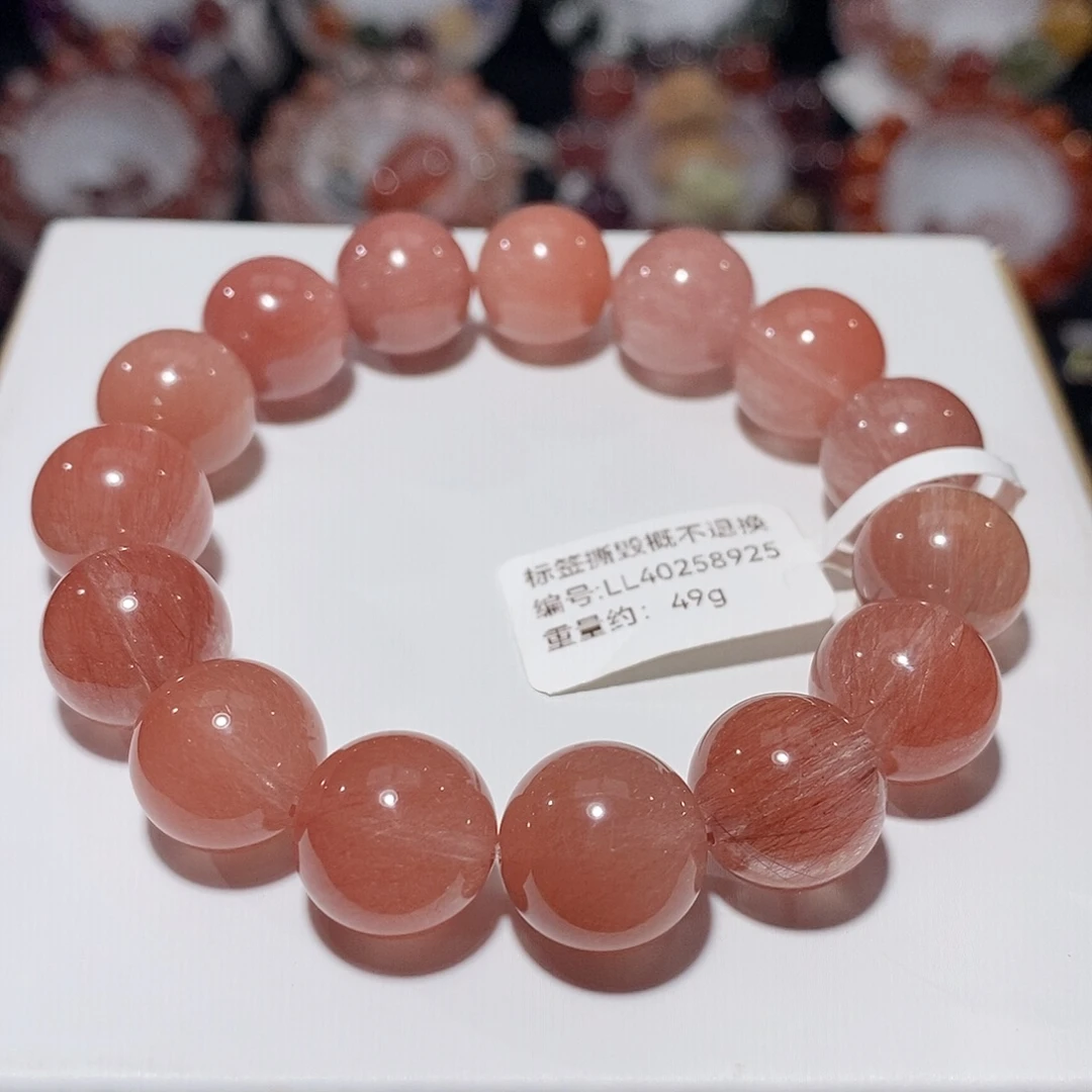 未镶嵌水晶手链F粉兔毛13