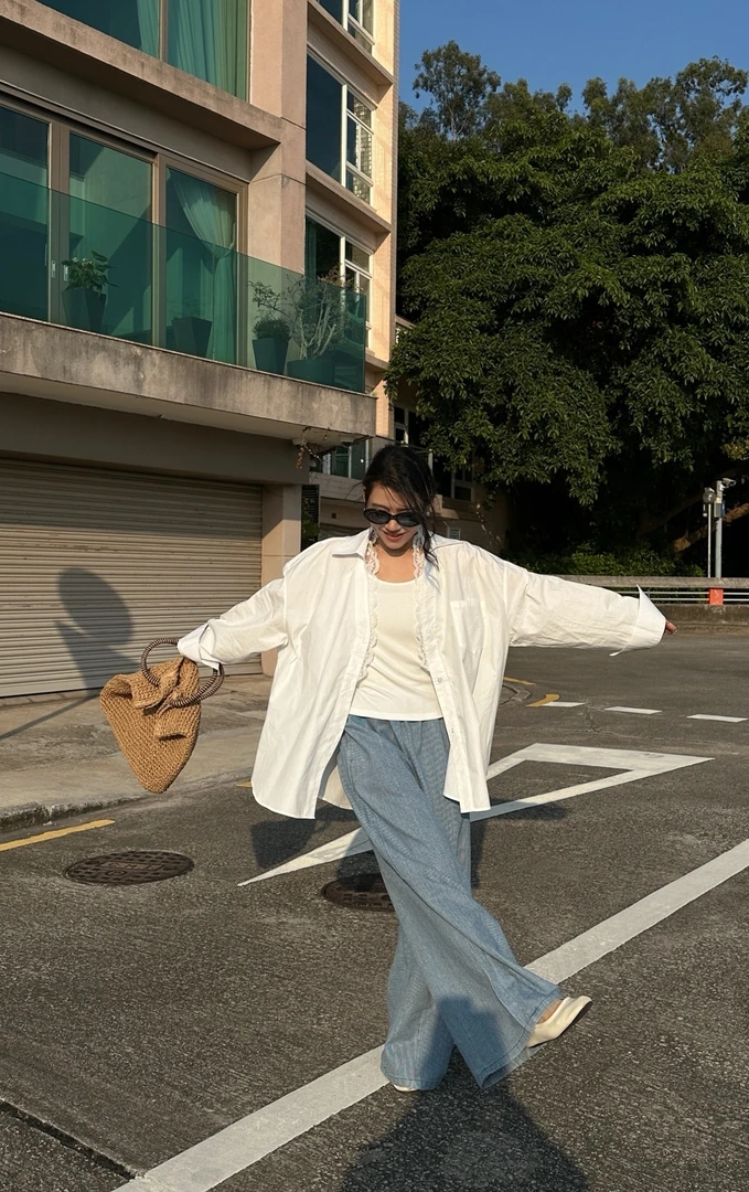 YZZ[特别的牛仔裤]春季新款条纹特别显瘦百搭牛仔裤