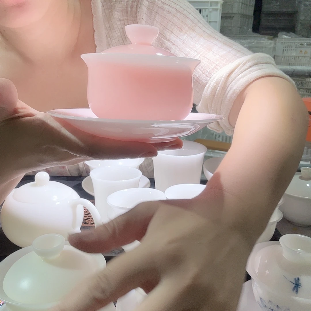 璞玉粉黛布袋盖碗