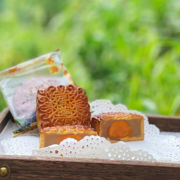 广西马山天海蛋黄白莲月饼 板栗蓉 草莓哈密瓜 软滑细腻125g/个
