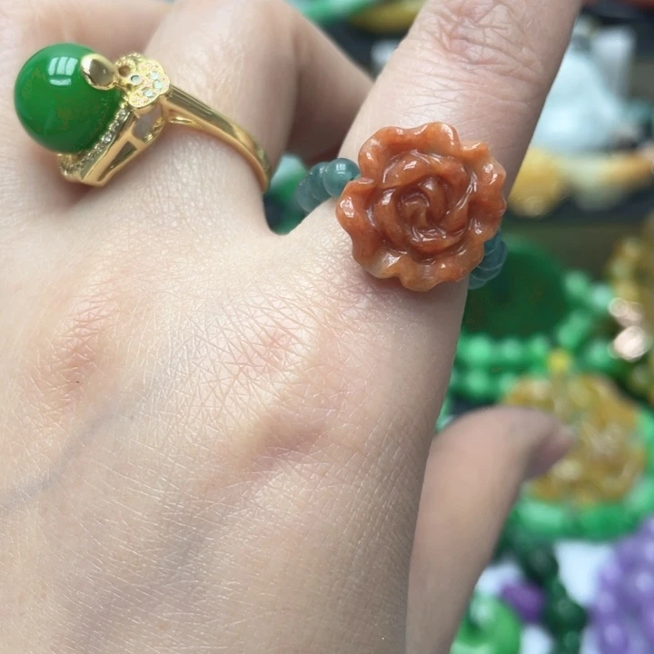 翡翠未镶嵌手链戒指39