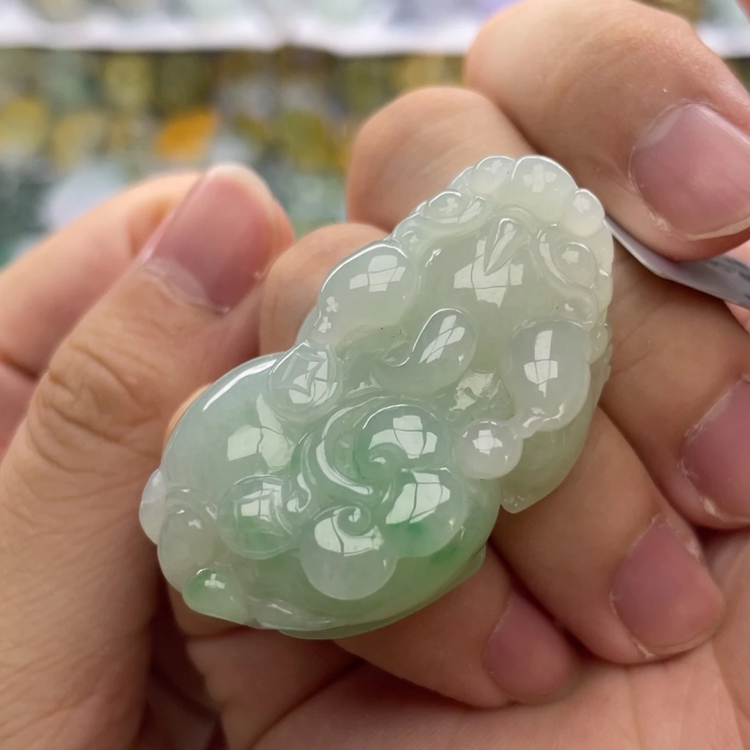 翡翠未镶嵌颈饰貔貅27