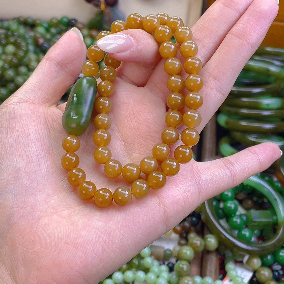 和田玉未镶嵌手链