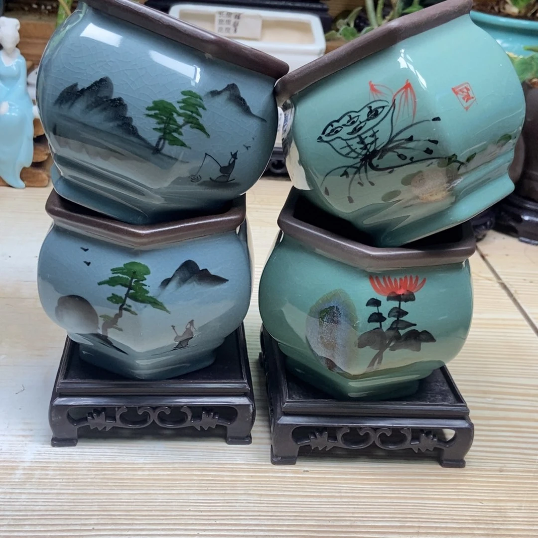 瓷片陶瓷花盆陶瓷艺术