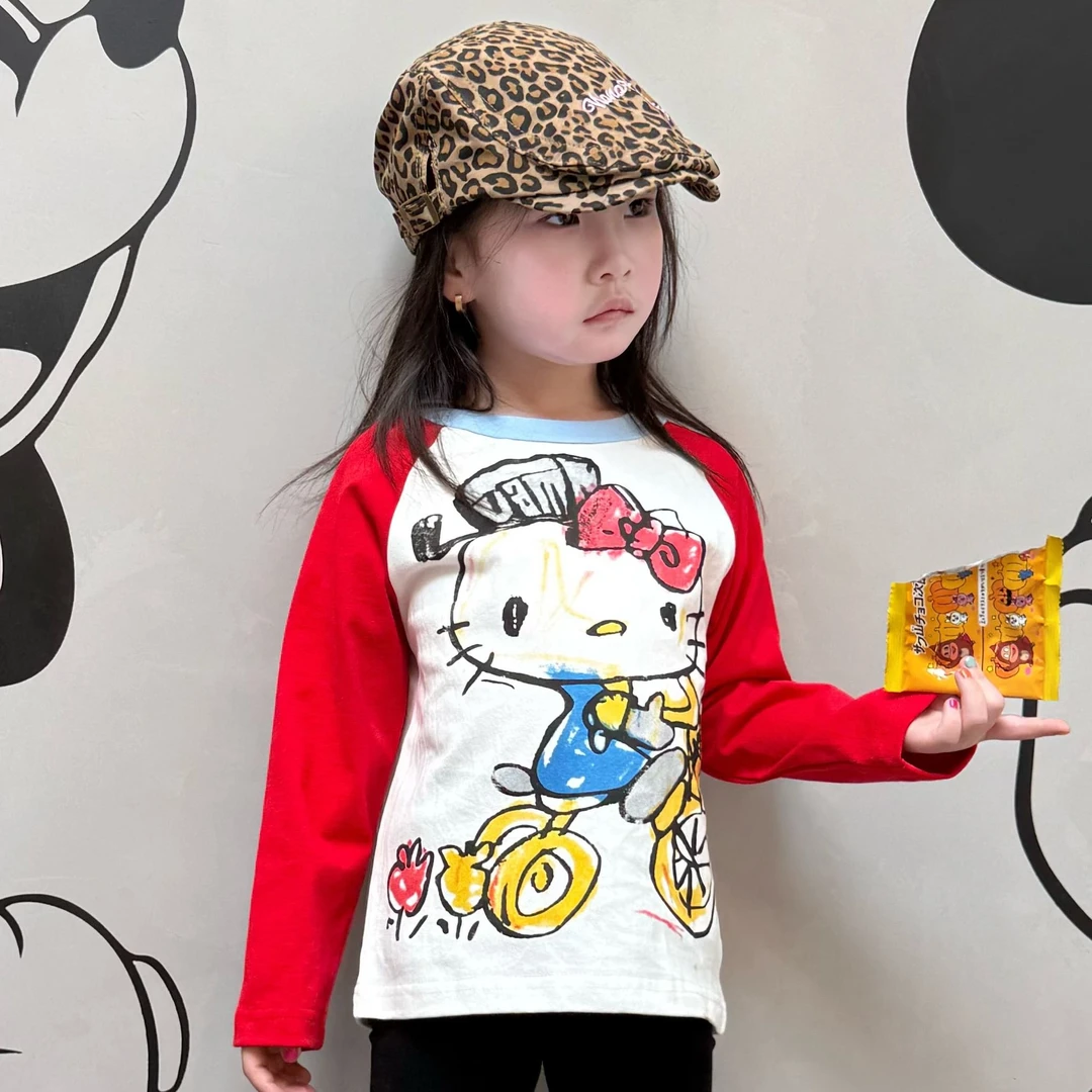 大金定制春季儿童新款潮牌JAM日系春款长袖打底衫插肩卡通印花T恤