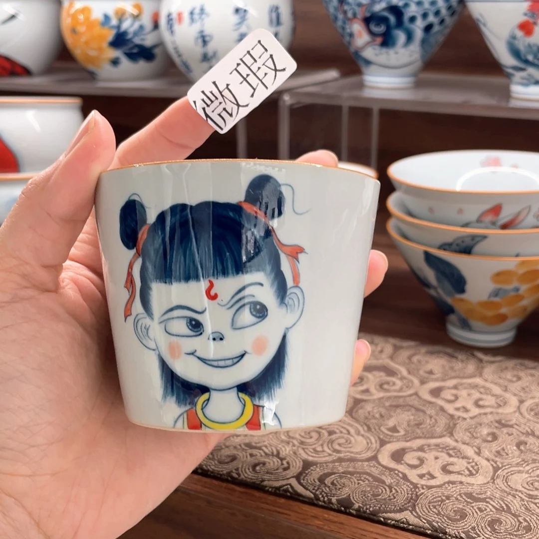 微瑕釉下彩纯手绘